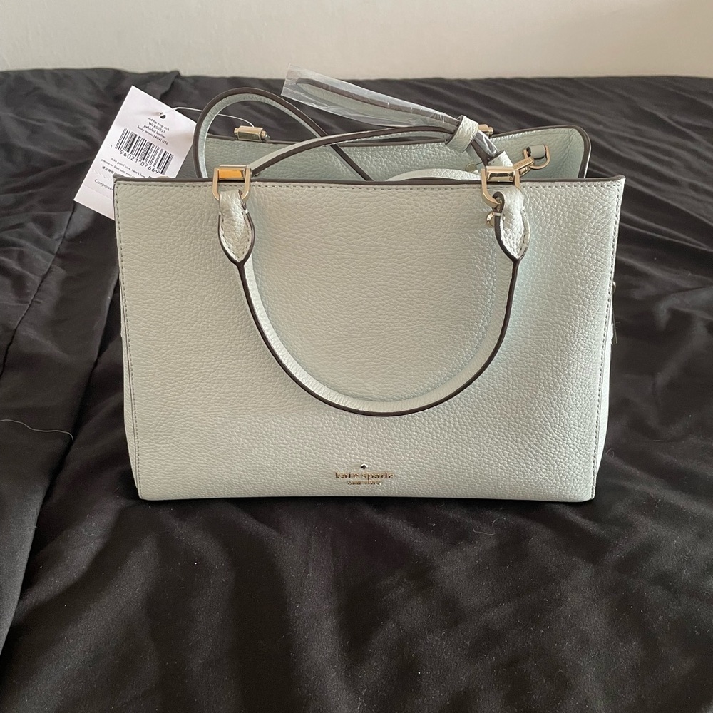 Kate Spade Light Blue Leather Tote Bag